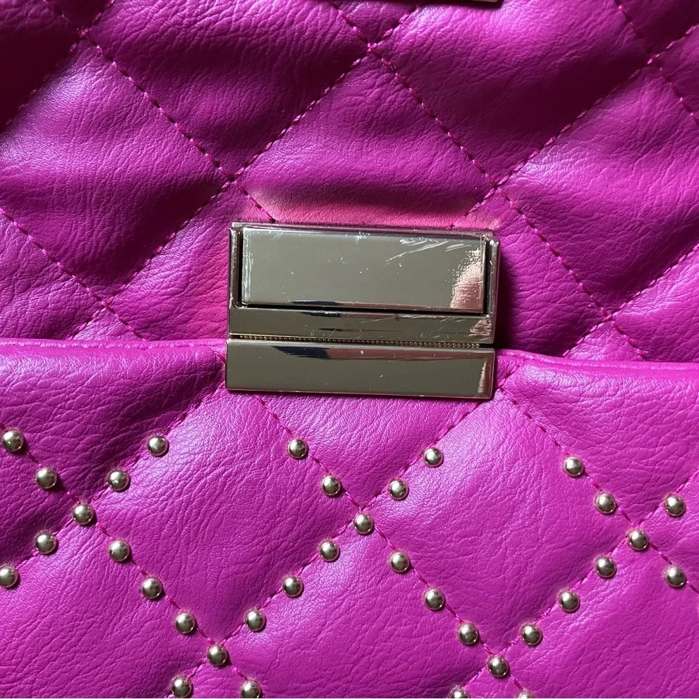 Vintage 2000s‎ Rampage Pink Quilted Studded Crossbody Shoulder Bag